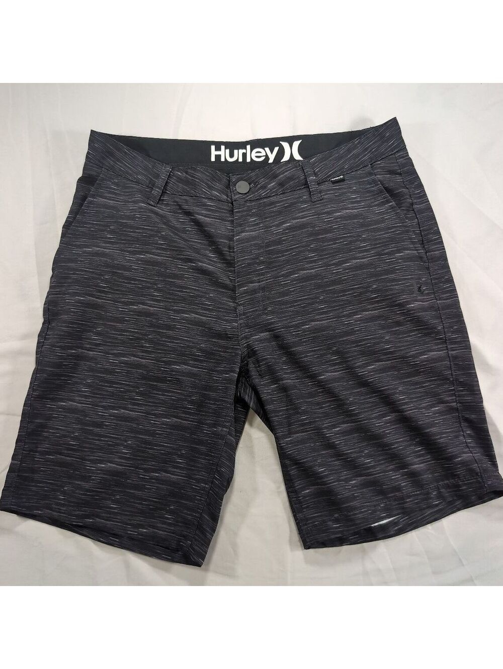 Hurley Men's Black Patterned Board Shorts Size 34